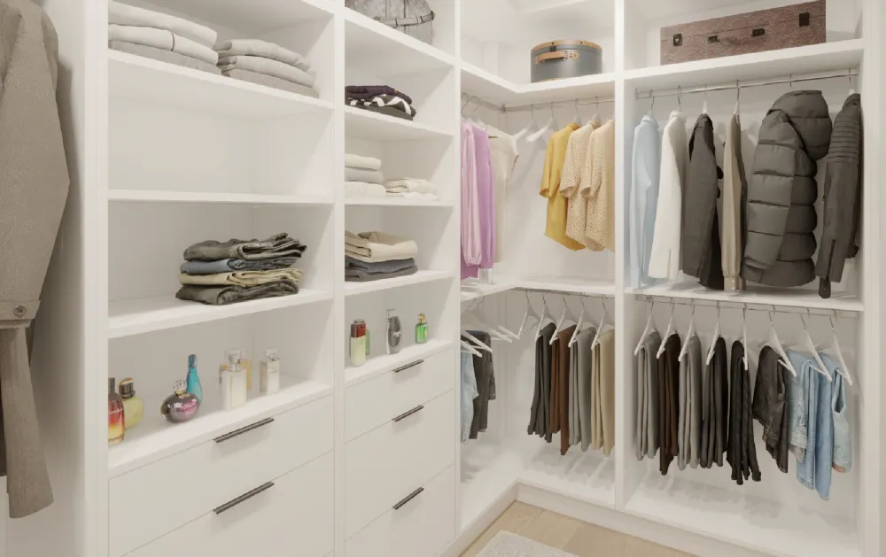 Primary Bedroom — Walk-In Closet 1 in Standard White