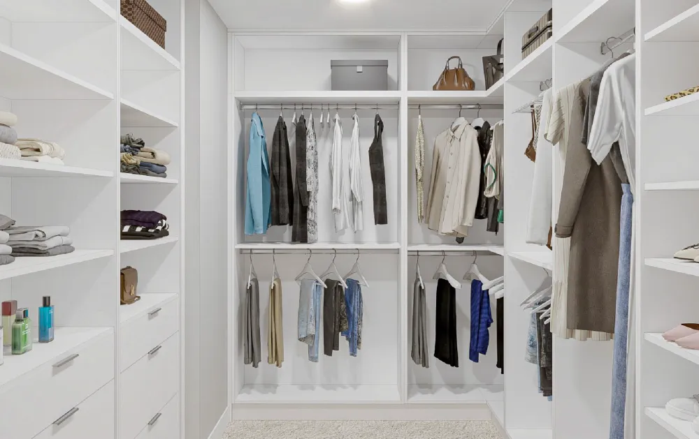 Primary Bedroom — Walk-In Closet in Standard White