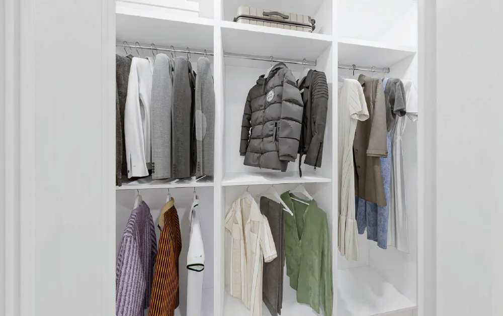 Primary Bedroom — Walk-In Closet 1 in Standard White