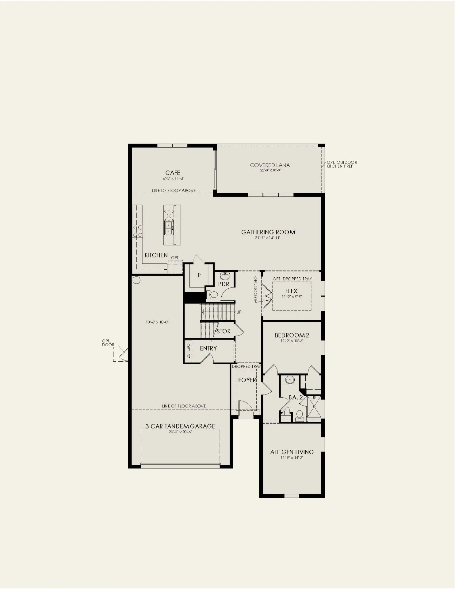 Serena floor plan, floor 1